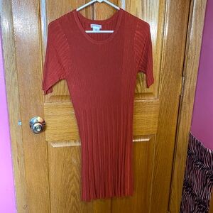 Cooperative Comfy Rayon Rust Knit Dress